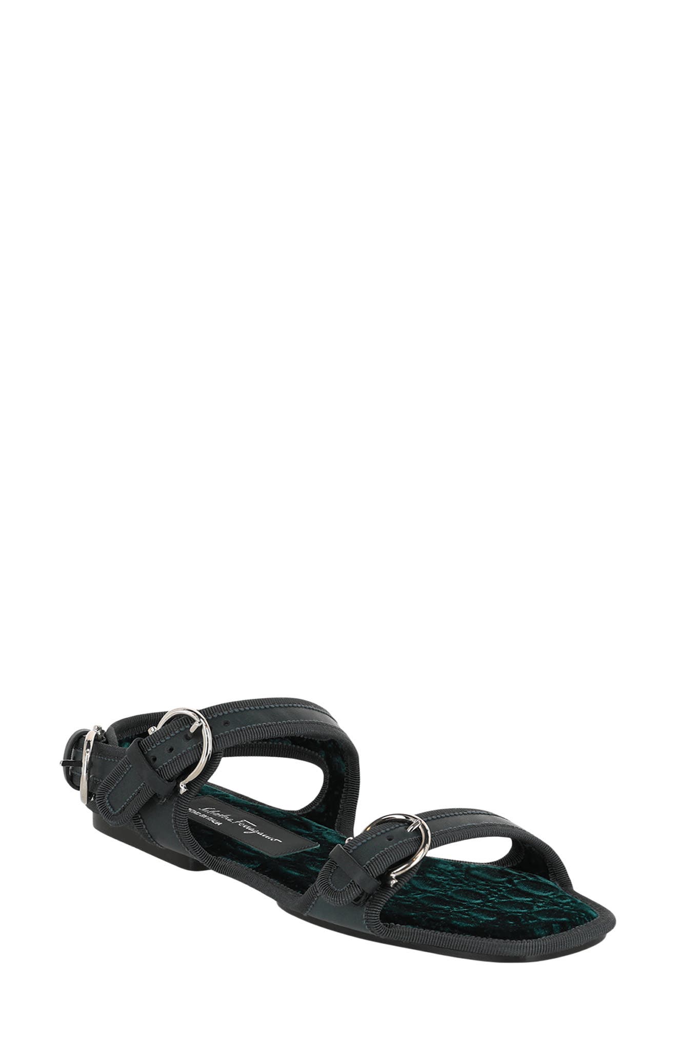 FERRAGAMO Buckle Sandal, Main, color, 