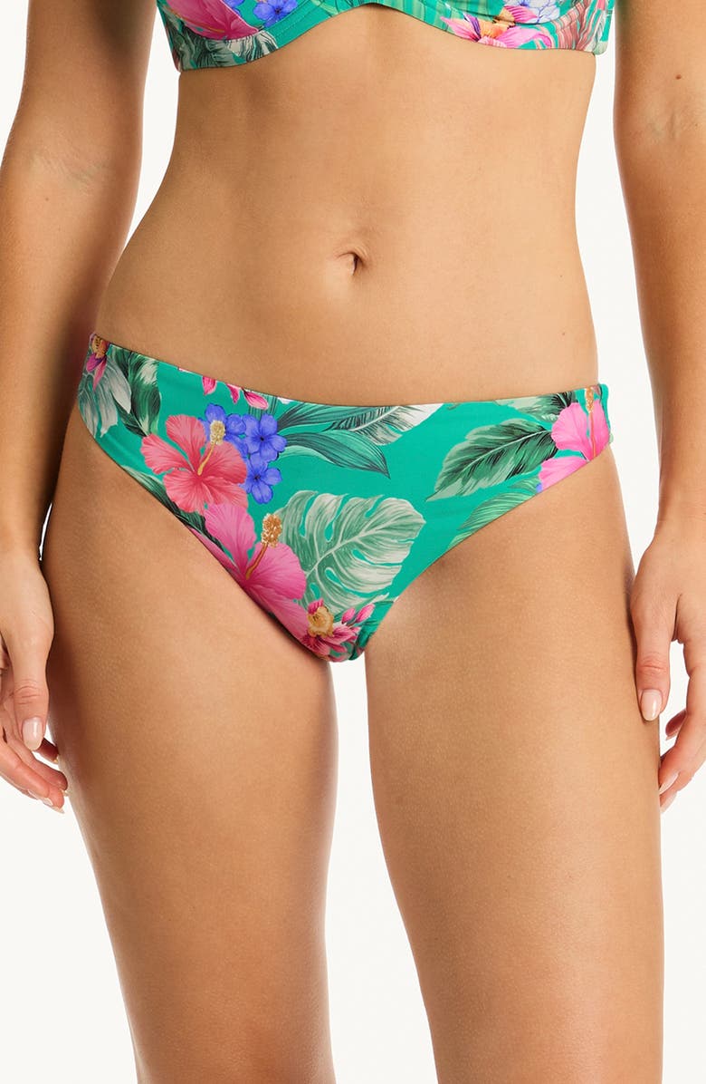 Sea Level Pacifico Regular Cheeky Bikini Bottoms, Main, color,