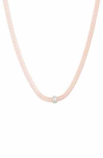 MESHMERISE 18K Vermeil Plated Sterling Silver Mesh Necklace