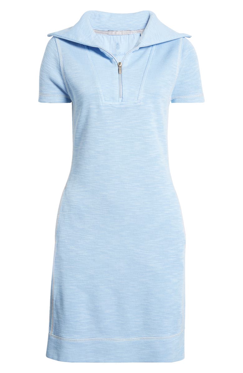 Tommy Bahama Tobago Bay Half Zip Dress, Alternate, color, Light Sky