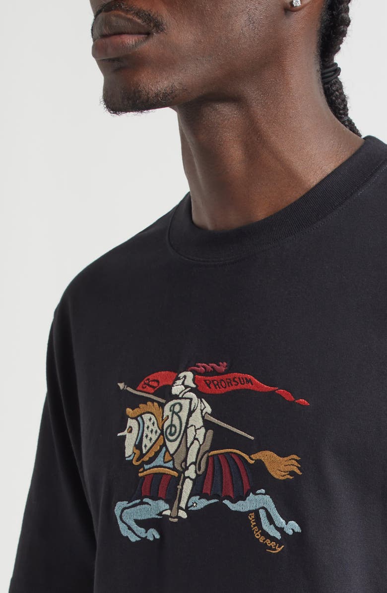 Burberry Ryan EKD Embroidered T-Shirt, Alternate, color, Black