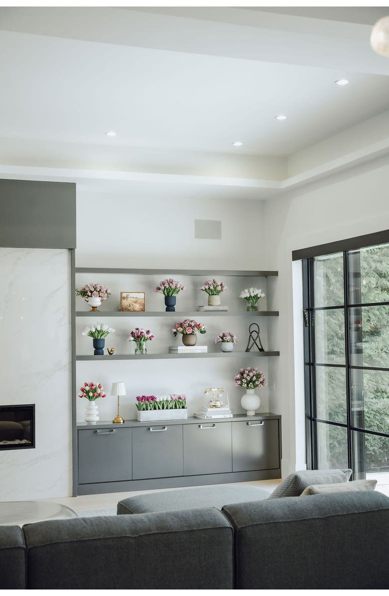 CocoBella Zelie RealTouch Tulip Arrangement, Alternate, color, Snow