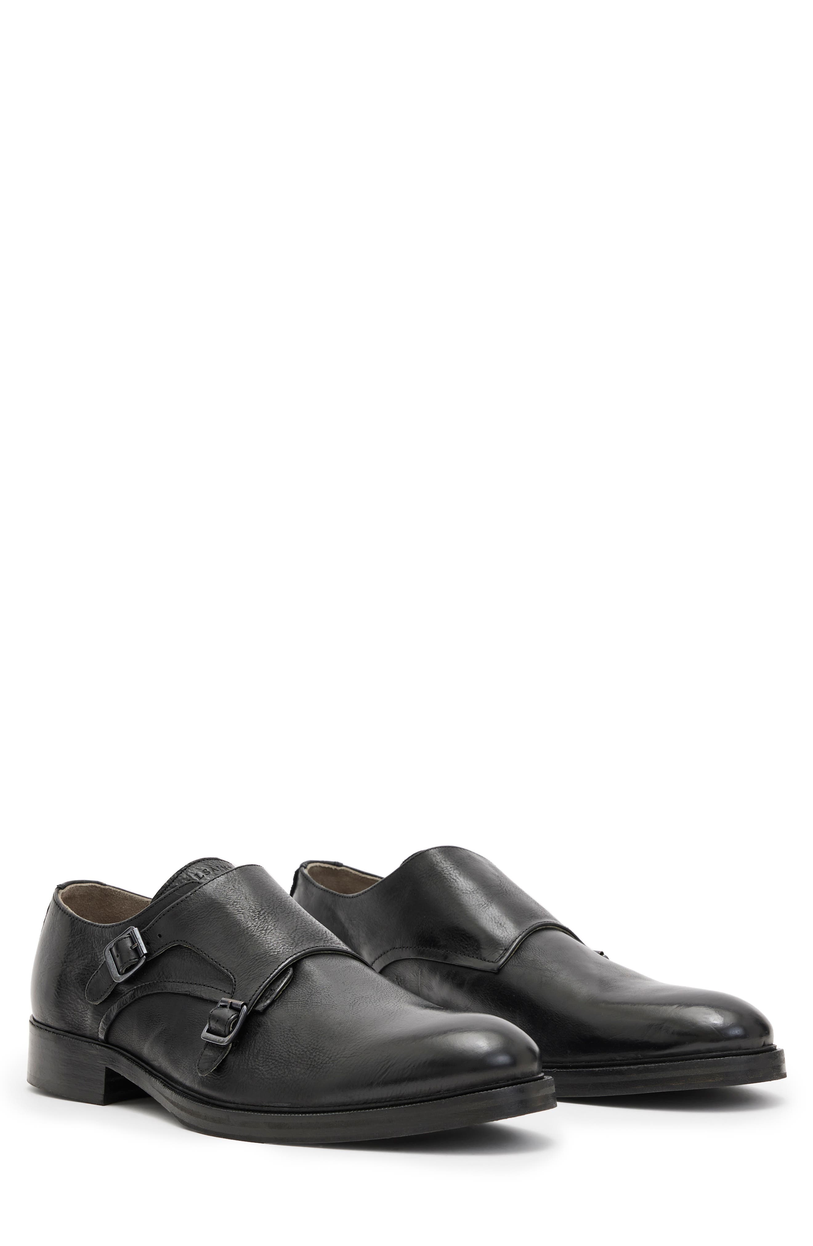 AllSaints Dalton Double Monk Strap Shoe, Main, color, 