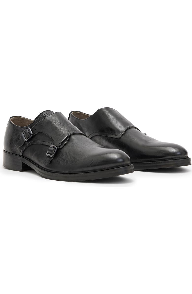 AllSaints Dalton Double Monk Strap Shoe, Main, color,