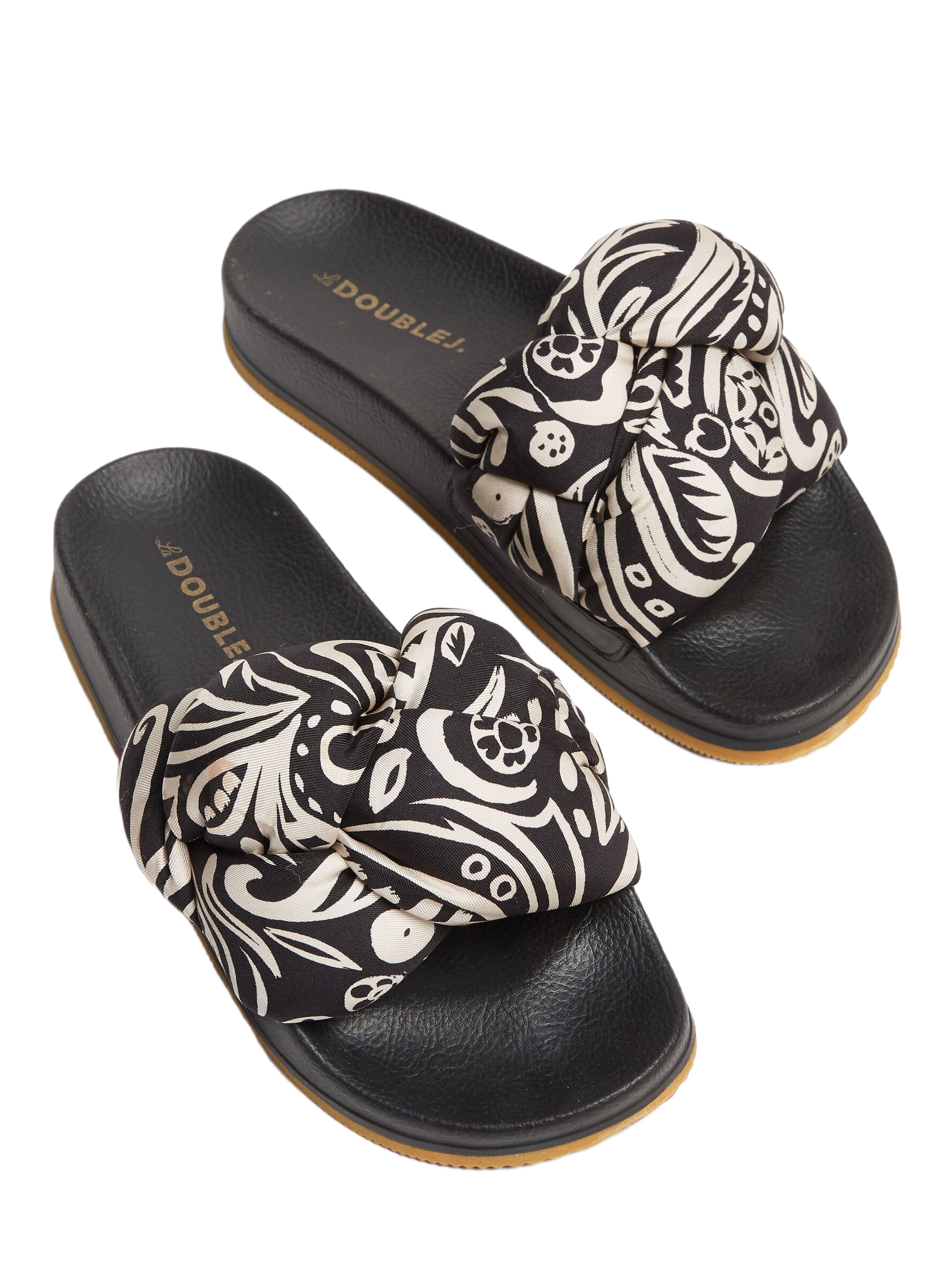 Treccia Slides Fauve Black, Alternate, color, Fauve Black