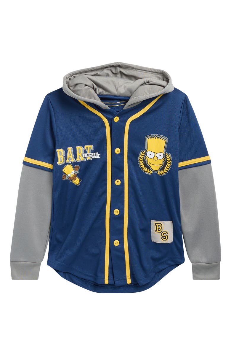 Freeze Kids' Simpsons Twofer Hoodie, Main, color, Navy/ Light Charcoal