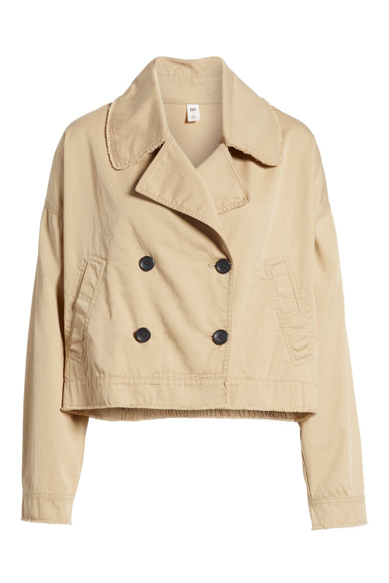 Crop Trench Coat, Alternate, color, BEIGE NOUGAT
