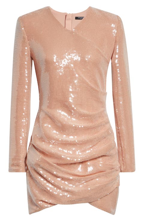 Sequin Long Sleeve Minidress