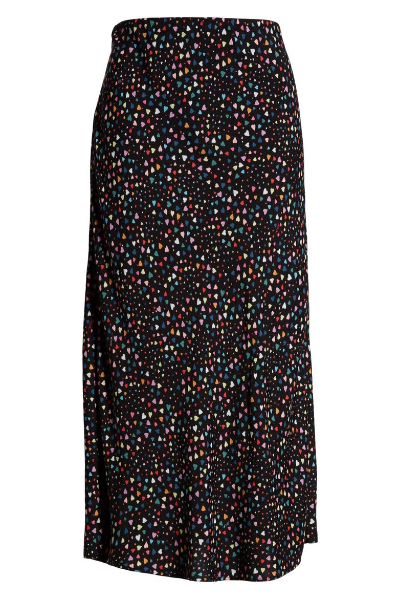 Brynne Print Midi Skirt, Alternate, color, DITSY HEART