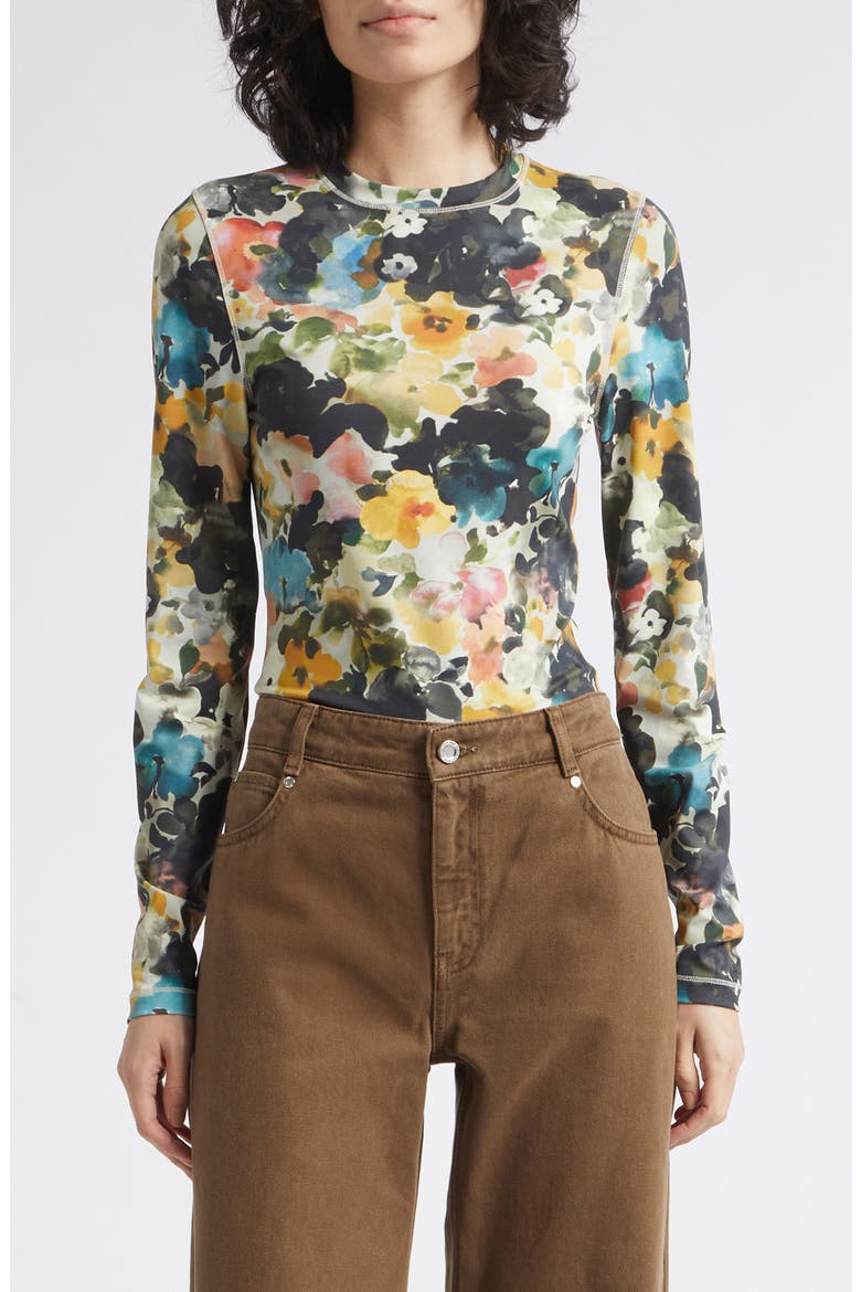 Echoes in Flowers Long Sleeve Top, Main, color, ECHOES IN FLOWERS