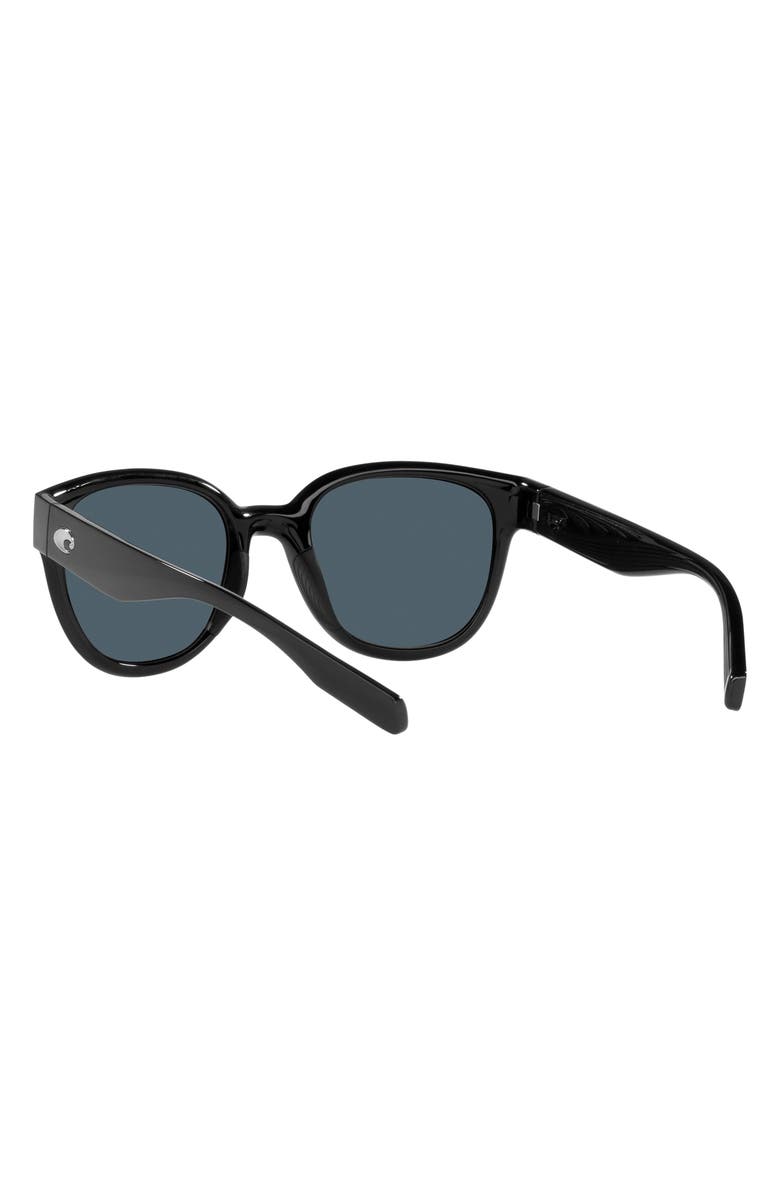 Costa Del Mar Salina 53mm Polarized Rectangular Sunglasses, Alternate, color, Black