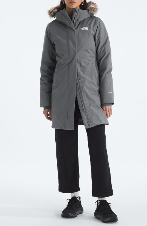 The North Face Arctic Waterproof 600-fill-power Down Parka With Faux Fur Trim In Gray