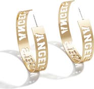 WEAR by Erin Andrews x Baublebar Los Angeles Angels Large Cutout Hoop Earrings