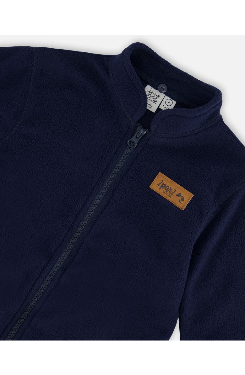 Deux par Deux Boy's 3-In-1 Mid-Season Outerwear Set With Colorblock Jacket Neutral Blue And Navy, Alternate, color, 