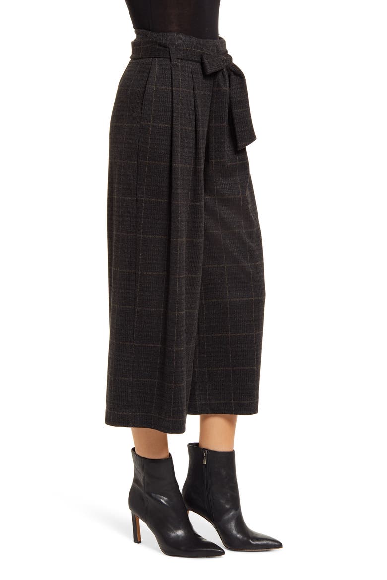 Lyssé Siri Tie Waist Crop Pants, Alternate, color, BRUSHED PLAID