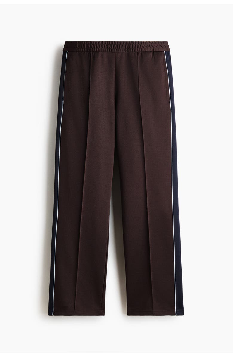 H&M Relaxed Fit Track Pants, Main, color, Brown/Stripes