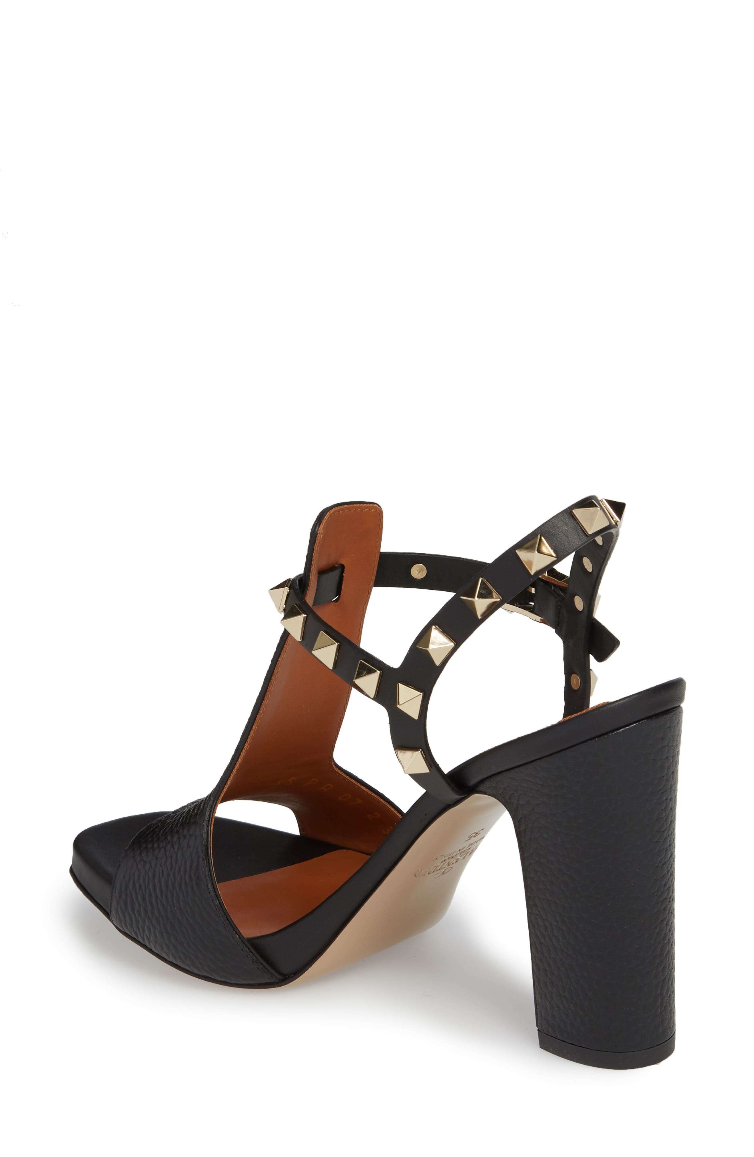 Valentino Garavani Rockstud T-Strap Sandal, Alternate, color, 