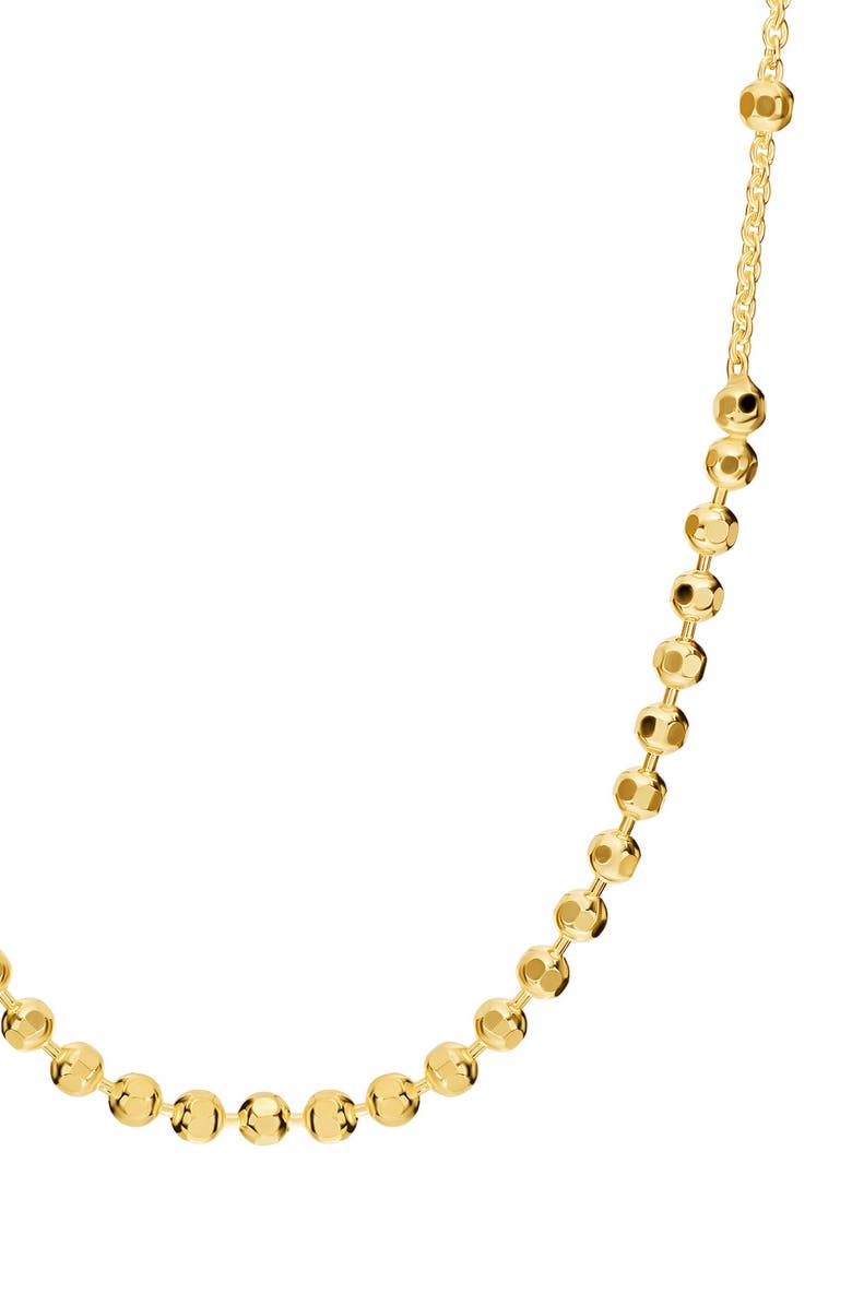 ATHRA LUXE Diamond-Cut Beaded Necklace, Alternate, color, Gold