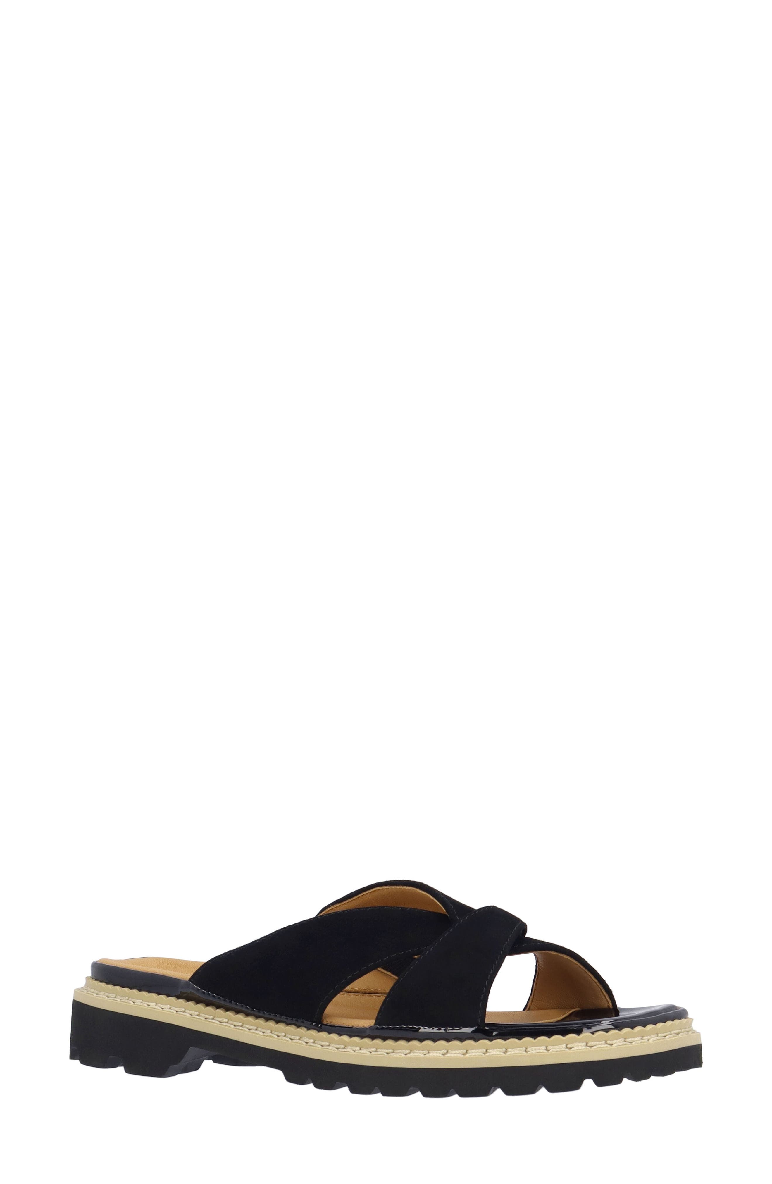 L'Amour des Pieds Deryn Slide Sandal, Main, color, Black