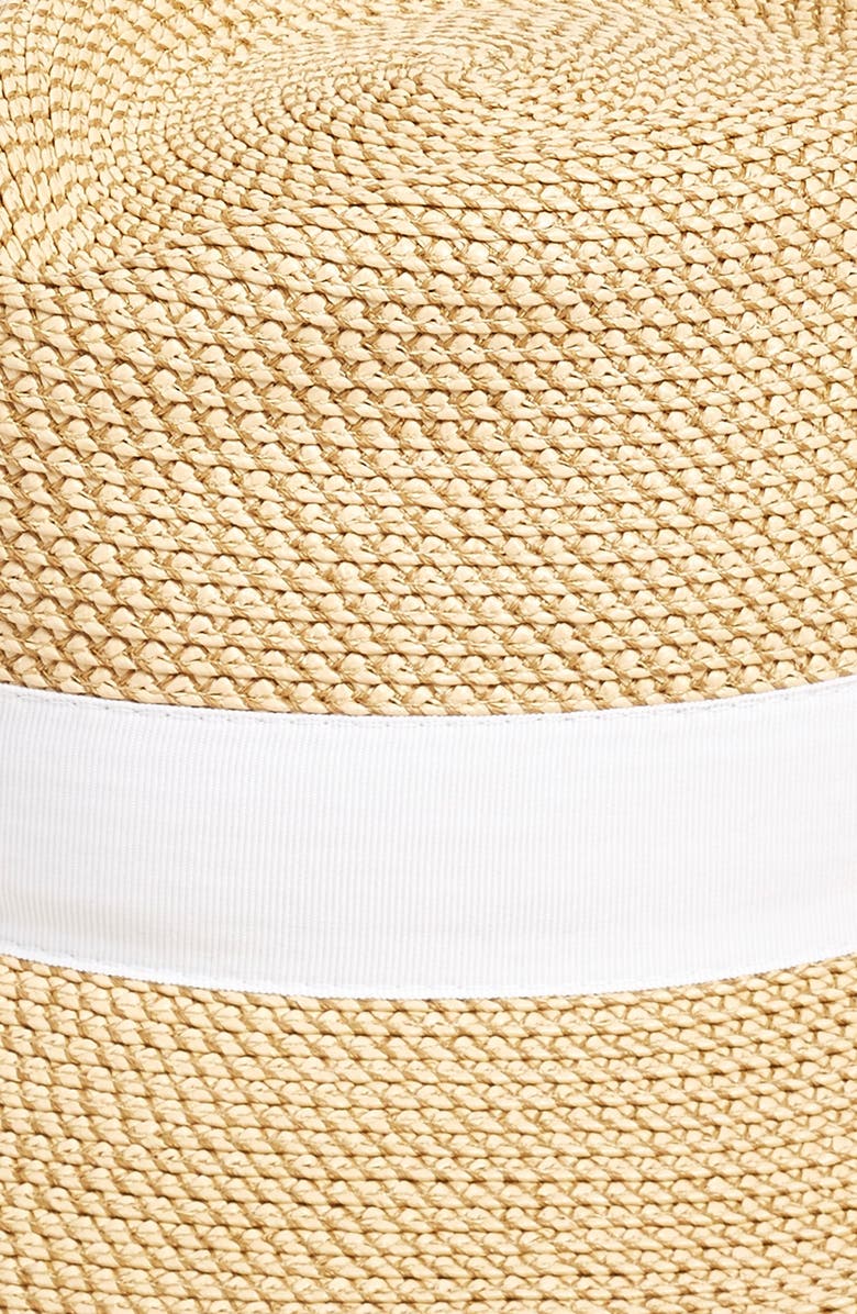 Eric Javits Classic Squishee<sup>®</sup> Straw Packable Fedora Sun Hat, Alternate, color, Peanut/ White