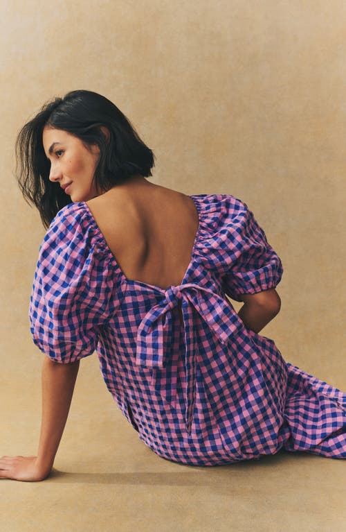 Next Gingham Puff Sleeve Seersucker Dress