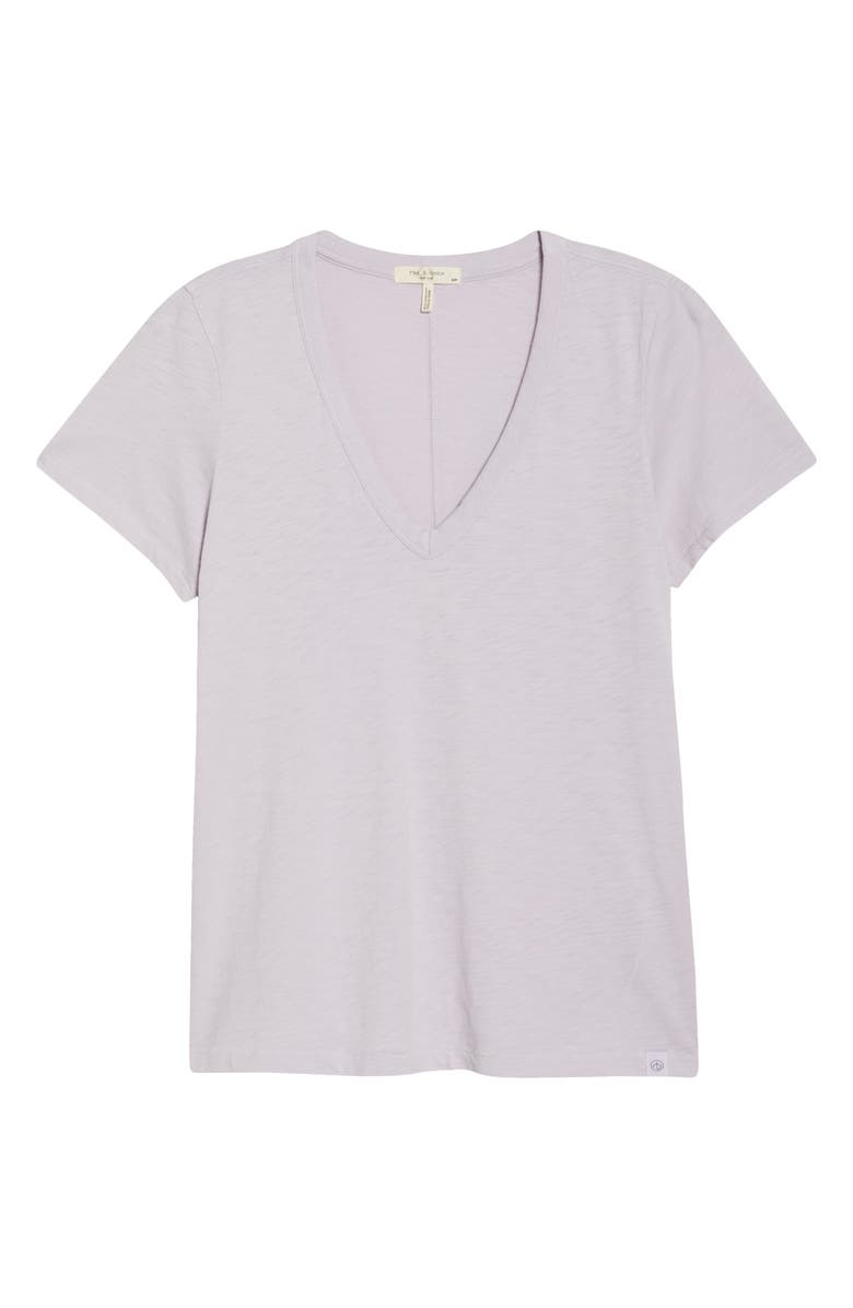 rag & bone The Vee Slub Cotton T-Shirt, Alternate, color, Mstli