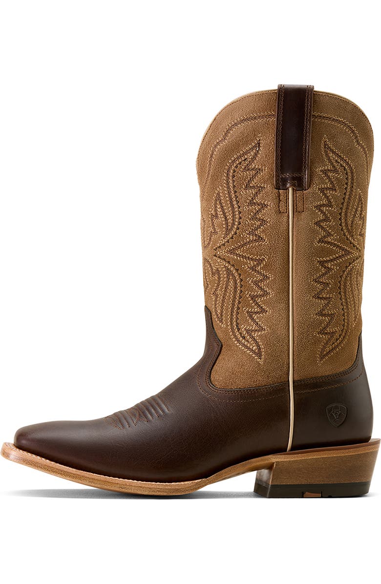 Ariat Preston Wide Square Toe Cowboy Boot, Alternate, color, Brown