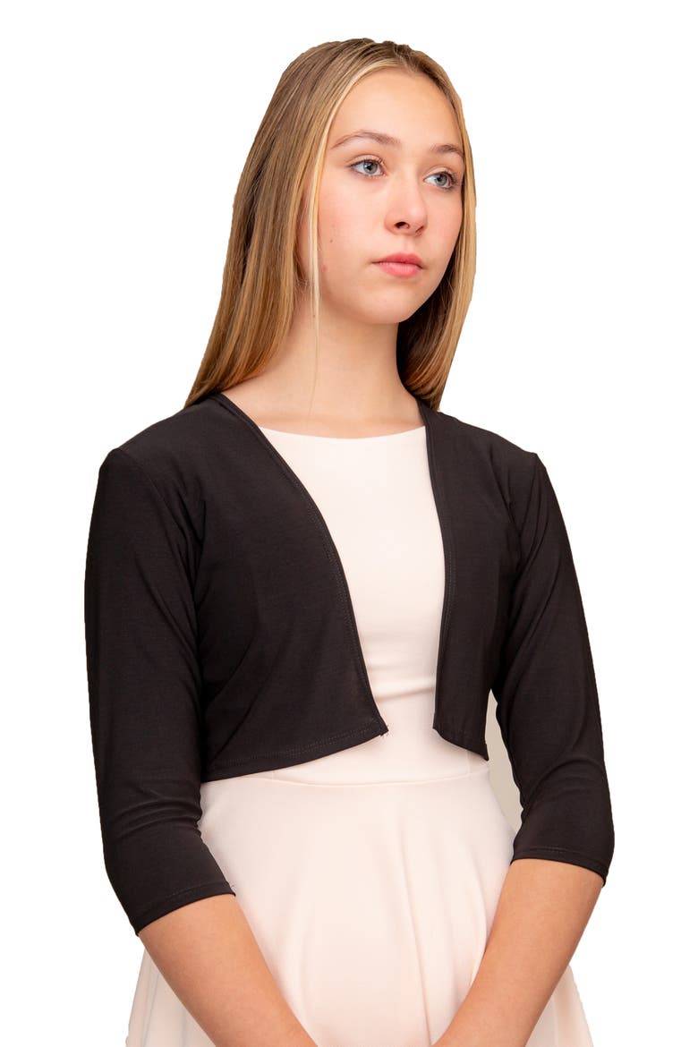 Cropped Bolero Jacket, Main, color, BLACK