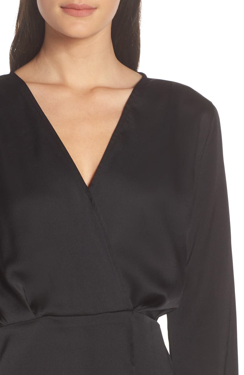 Fraiche by J Satin Dress, Alternate, color, 