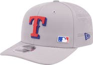 New Era Men's New Era Gray Texas Rangers Laser Perforated 9SEVENTY Adjustable Hat