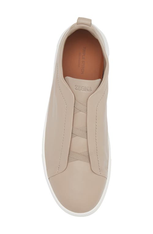 Zegna Triple Stitch™ Secondskin Sneaker In Brown