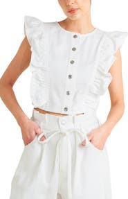 FREEMARKET Button-Up Crop Vest