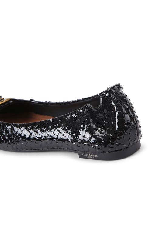Kurt Geiger Leather Chelsea Ballet Flats In Black