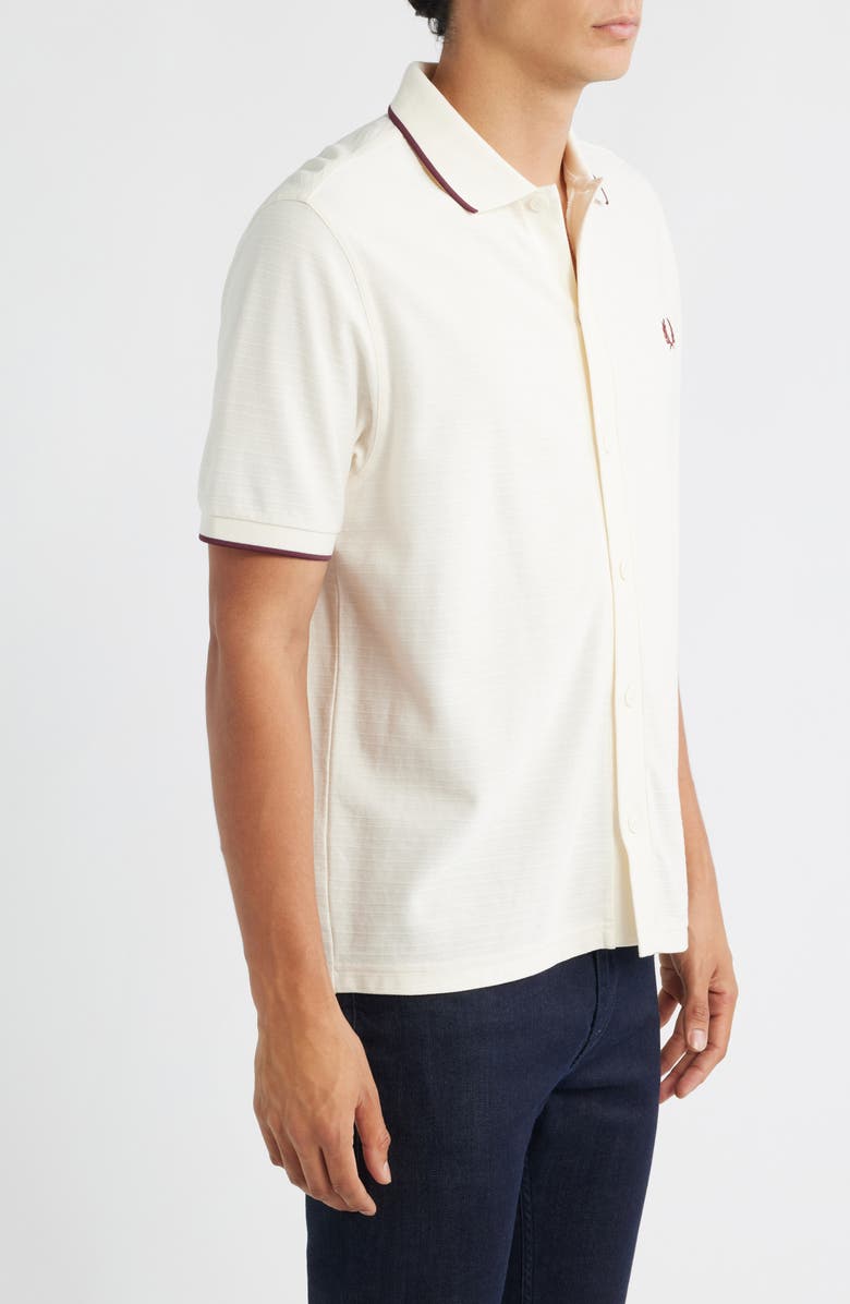 Fred Perry Cotton Piqué Polo, Alternate, color, Ecru