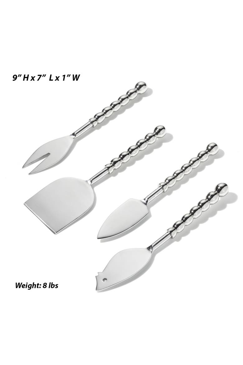4-Piece Pearl Collection Cheese Knife Set, Alternate, color, SILVER