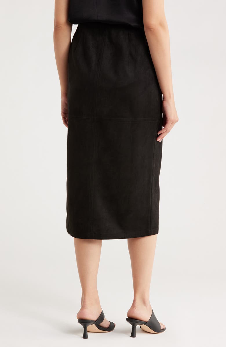 Gemma + Jane Faux Suede Pencil Skirt, Alternate, color, Black