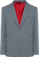 PCFG Cotton Blend Striped Woven Blazer Jacket
