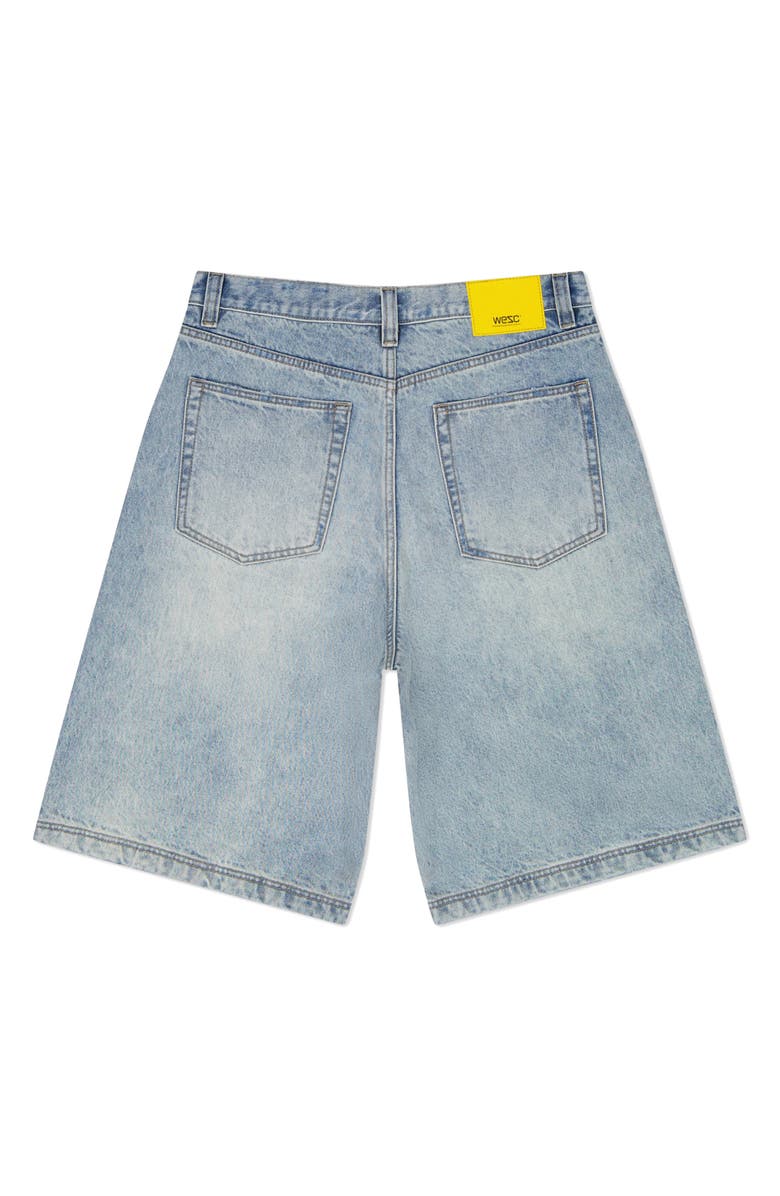 WeSC Distressed Denim Jorts, Alternate, color, Authentic Light Wash