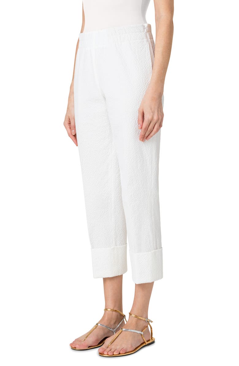 Akris punto Farell Wide Cuff Crop Pants, Alternate, color, 