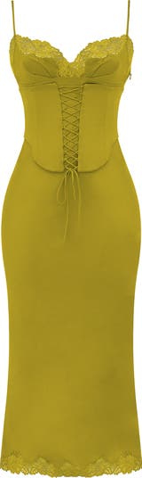 Salma Corset Satin Slipdress