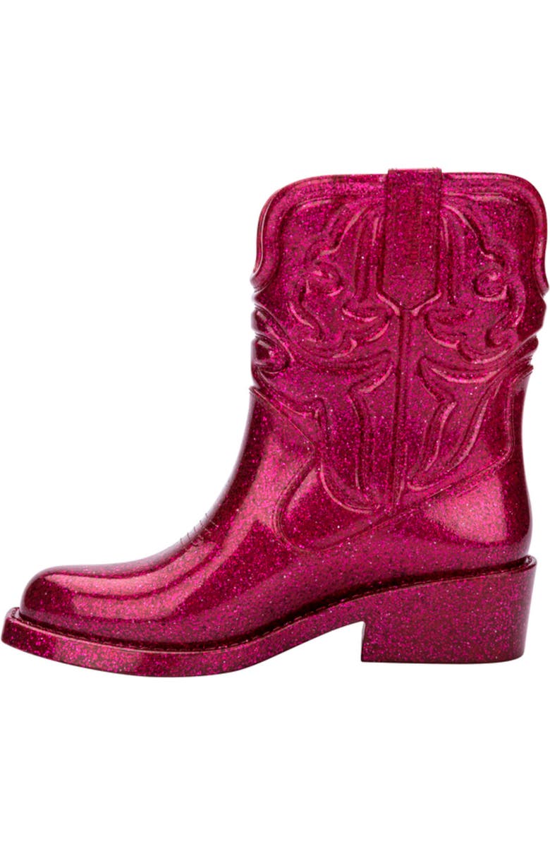Mini Melissa Kids' Texas Western Boot, Alternate, color, Glitter Pink