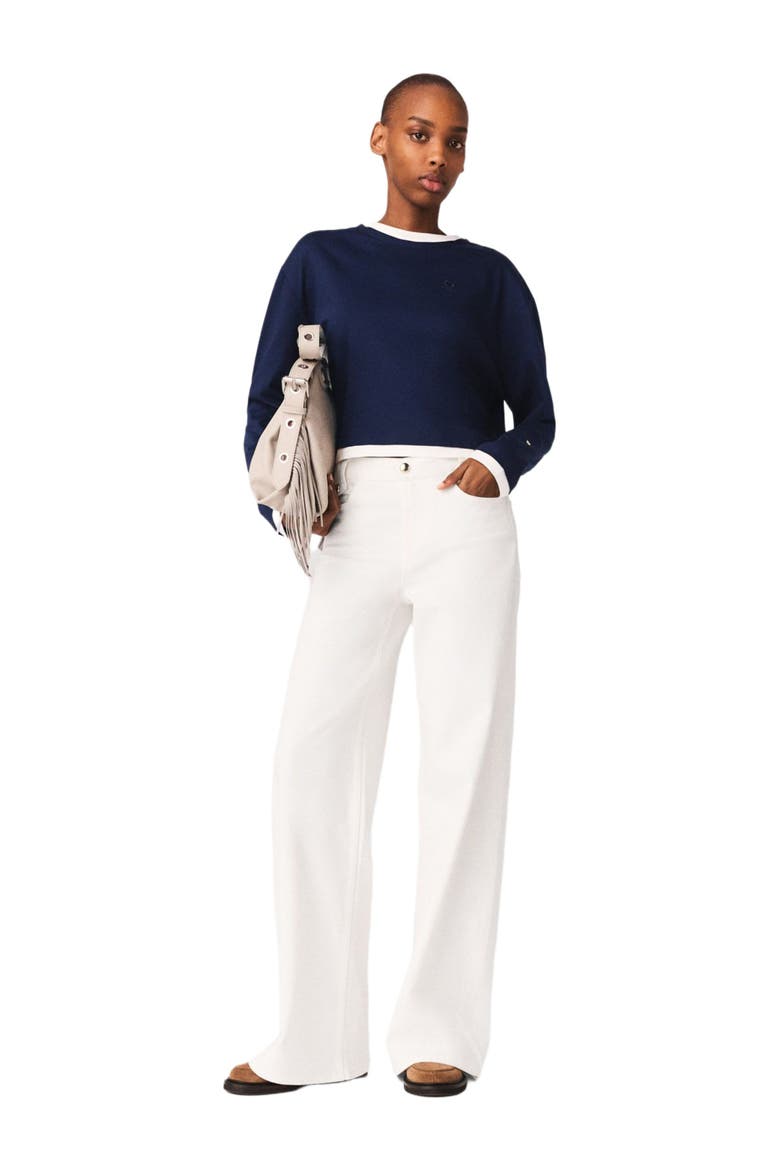Flared jeans, Alternate, color, White