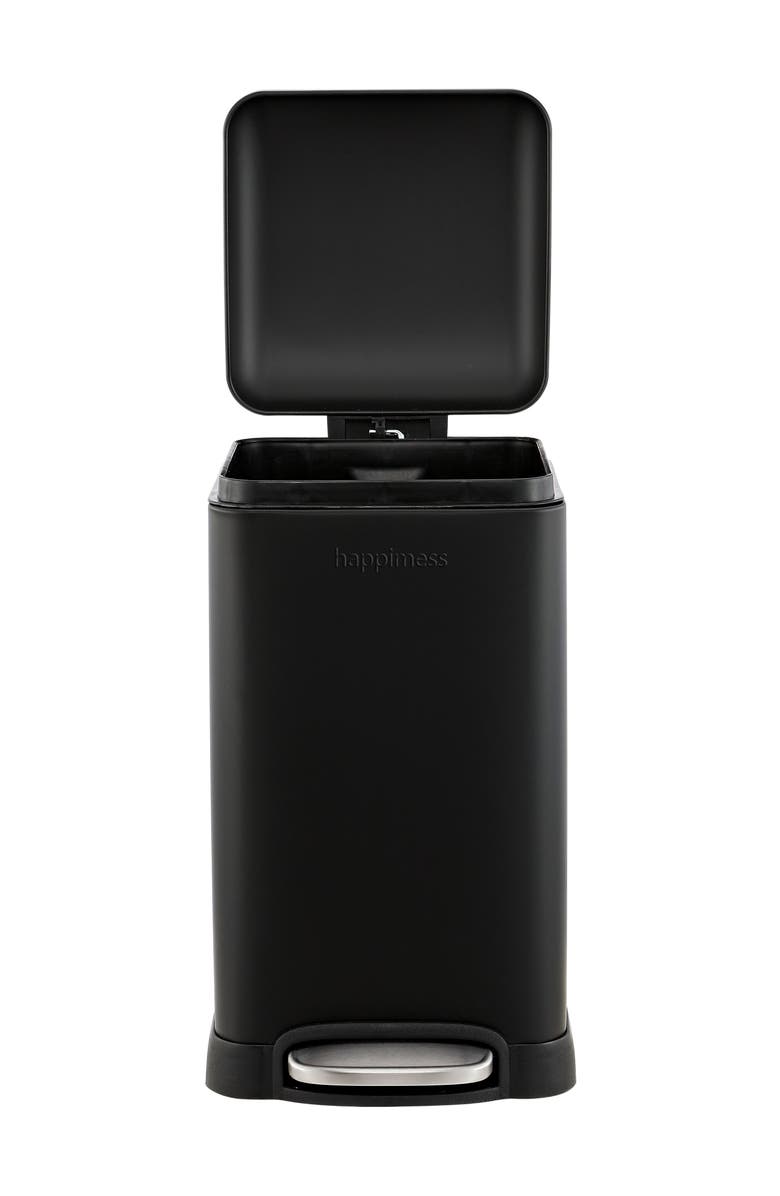 HAPPIMESS Betty Retro Mini 3.2-Gallon Step-Open Trash Can, Alternate, color, Midnight Black