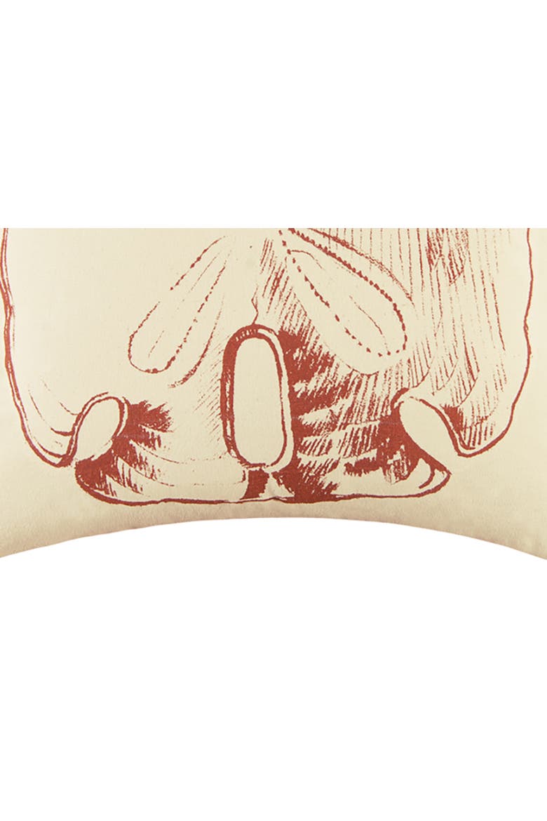 Sand Dollar High Definition Throw Pillow, 18" x 18", Alternate, color, Red