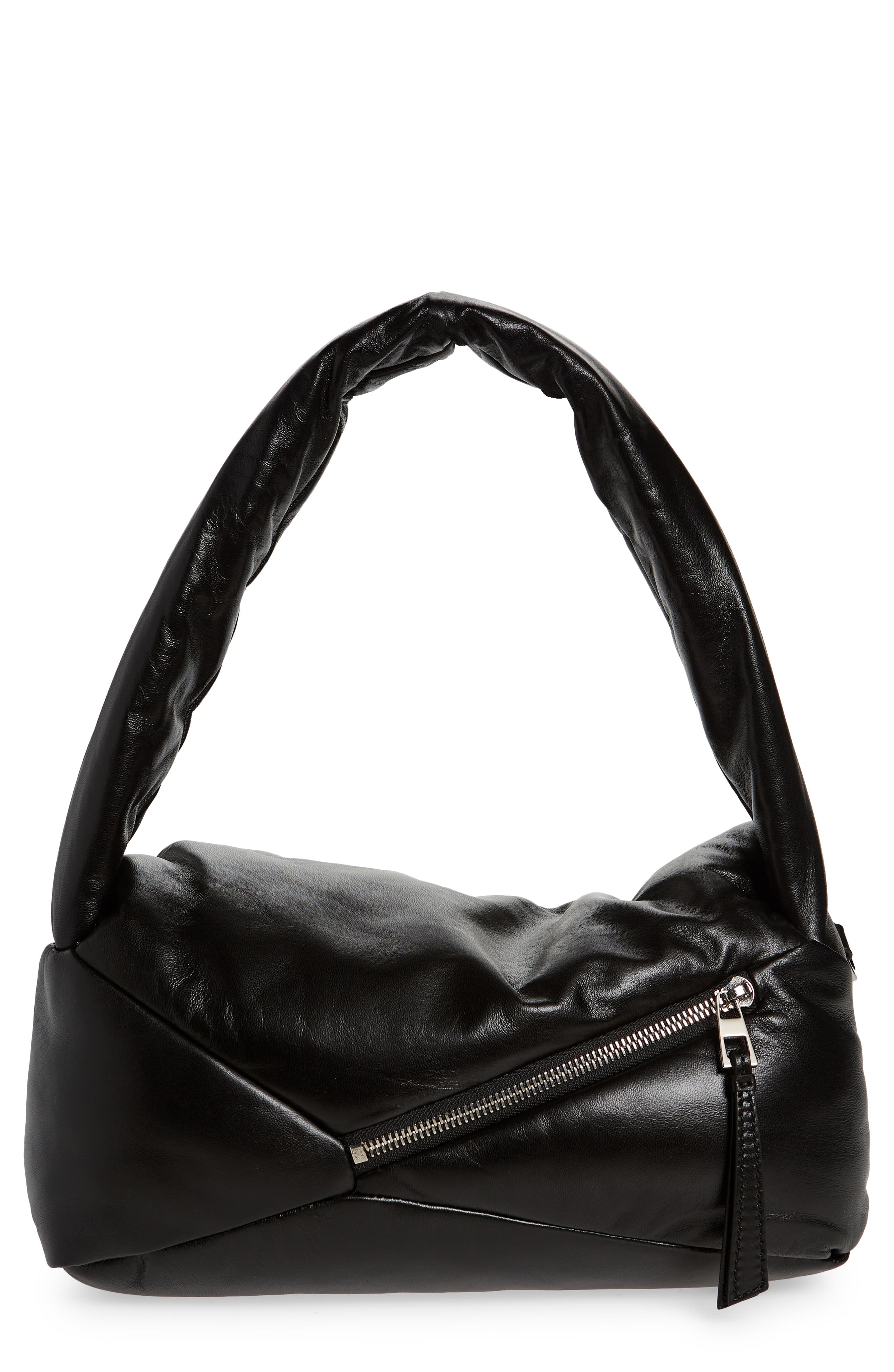 Loewe Puzzle Leather Puffer Hobo Bag, Main, color, 