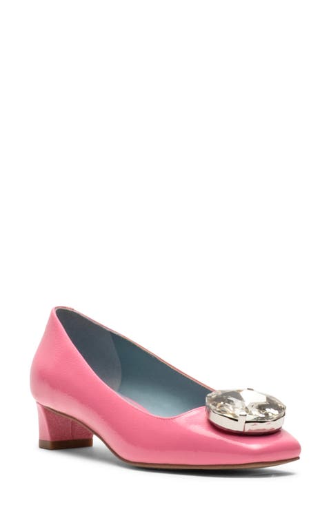 Mary Embellished Square Toe Pump