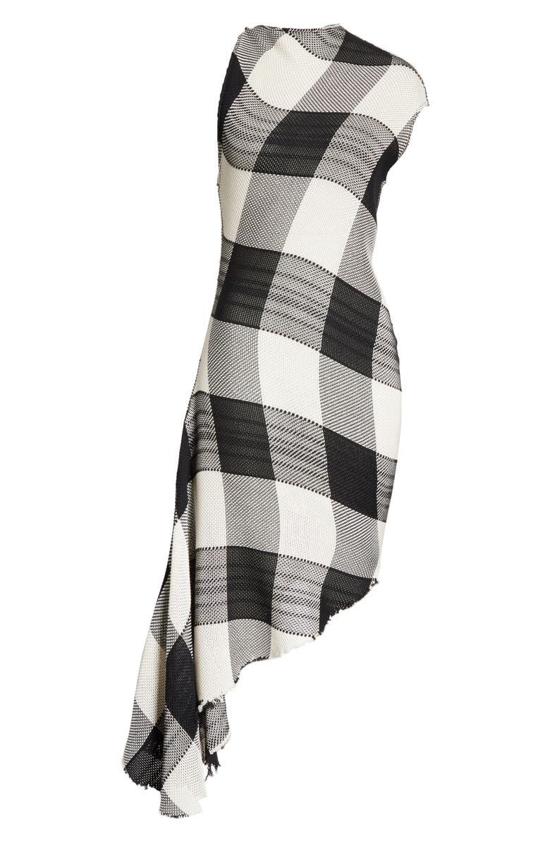 Marques’Almeida Marques'Almeida Asymmetrical Gingham Sheath Dress, Alternate, color, 