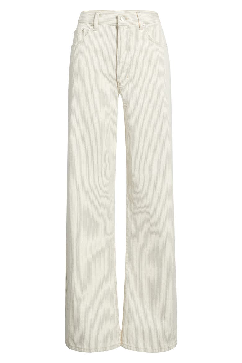 Belmont High Waist Barrel Leg Jeans, Alternate, color, ECRU RAILROAD STRIPE