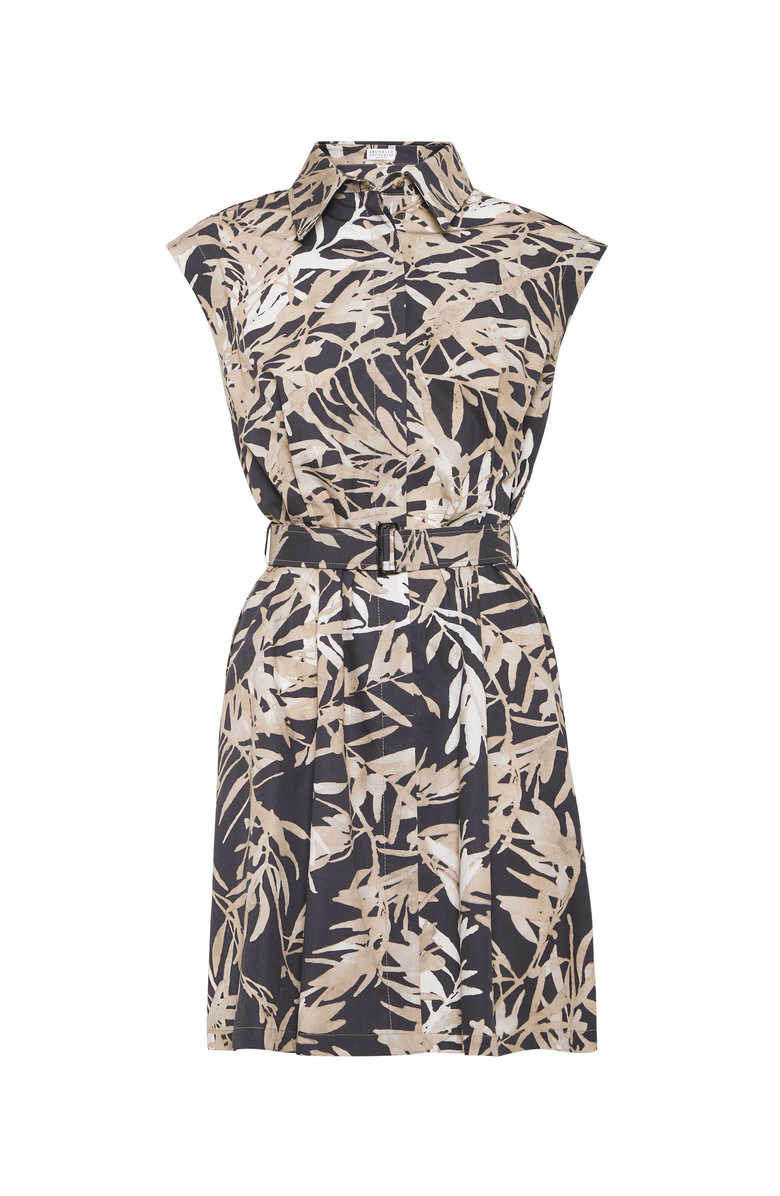 Brunello Cucinelli Herbarium Print Mini Chemisier dress, Main, color, 