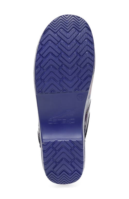 Dansko Professional Clog In Indigo Floral Patent